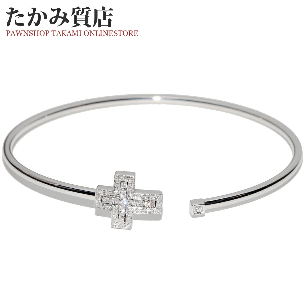楽天市場】K18WG ダイヤモンド バングル D0.680ct ダイヤ