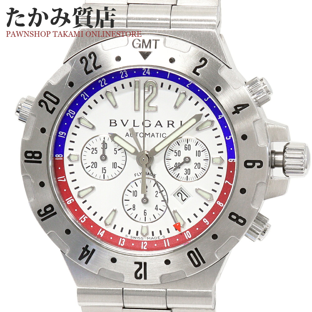 ブルガリ ディアゴノ プロフェッショナル クロノ GMT40SFB メンズ