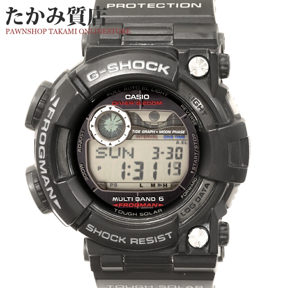 タ*助様 【希少】G-SHOCK DW-8200BK-1JF リアルブラック フ 楽天市場】カシオ G-SHOCK(Gショック) フロッグマン リアル