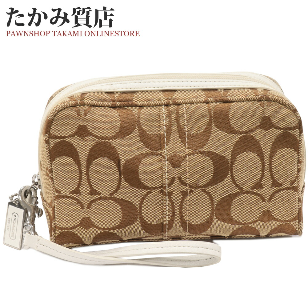 COACHコーチ 刺繍アクセサリーポーチ ベージュ/ピンク未使用品 コーチ COACH 財布 （ピンク） -waja bazar - 海外ファッション