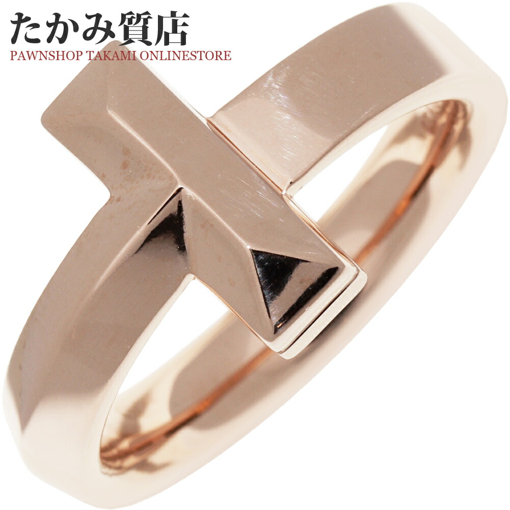 ティファニー　Tワンリング　11号　K18ローズゴールド Tiffany & Co. - TIFFANY&Co.ティファニー T ワンリングK18