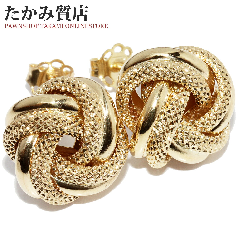 ウノアエレ ピアス K18YG ラブノット ピアス|たかみ質店店