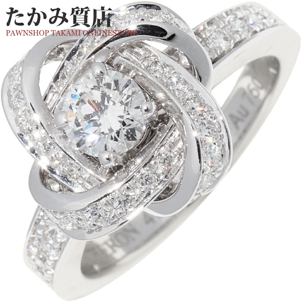 美品セルパンボエム風K18&PT900ダイヤモンド デザインリング12.5号 ブシュロン 指輪 K18WG ダイヤ8P(0.33ct) セルパンボエム 1
