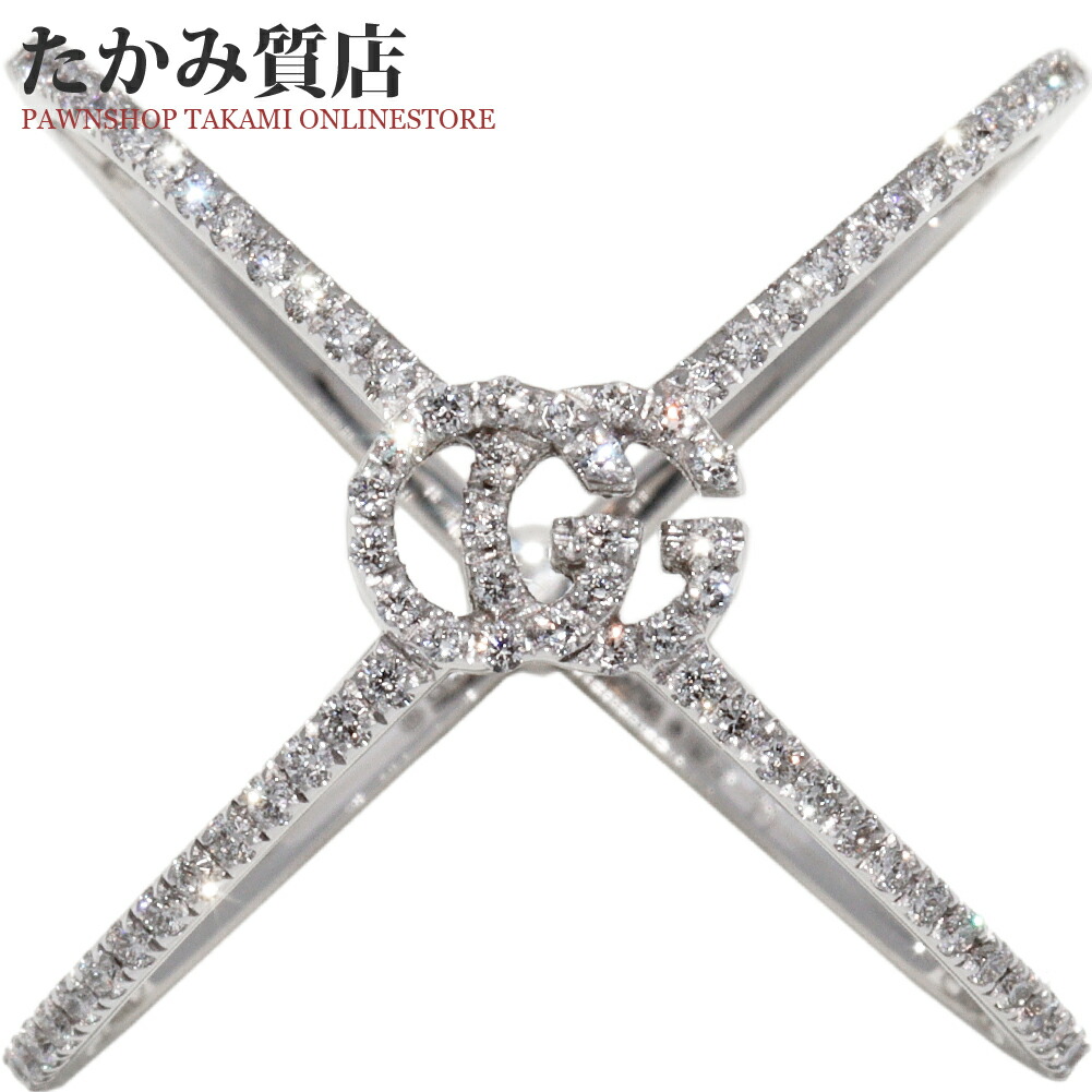 楽天市場】グッチ 指輪 K18WG インフィニティリング 幅4ミリ 日本限定