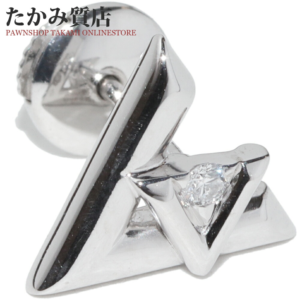 ルイヴィトンピアス 楽天市場】ルイヴィトン ピアス K18YG ダイヤ1P(約0.02ct