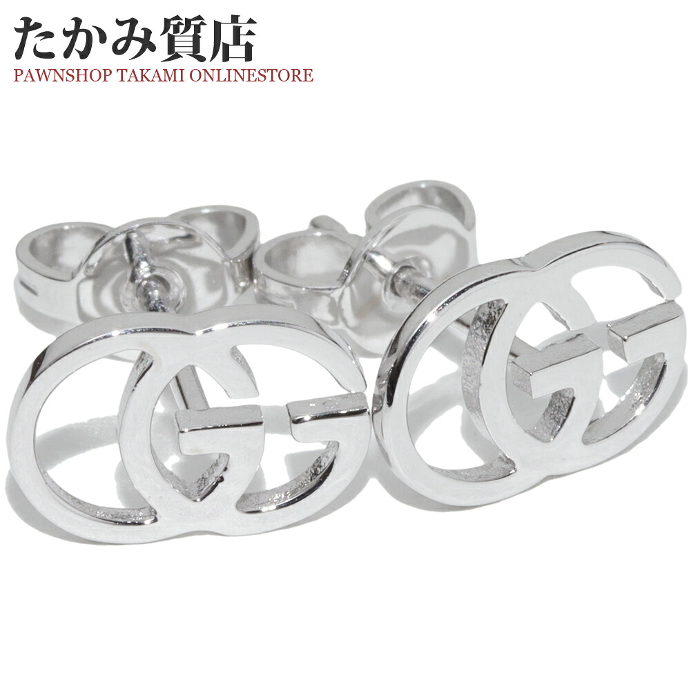 楽天市場】（新品仕上げ済）グッチ GUCCI ダブルG ダイヤ ピアス K18