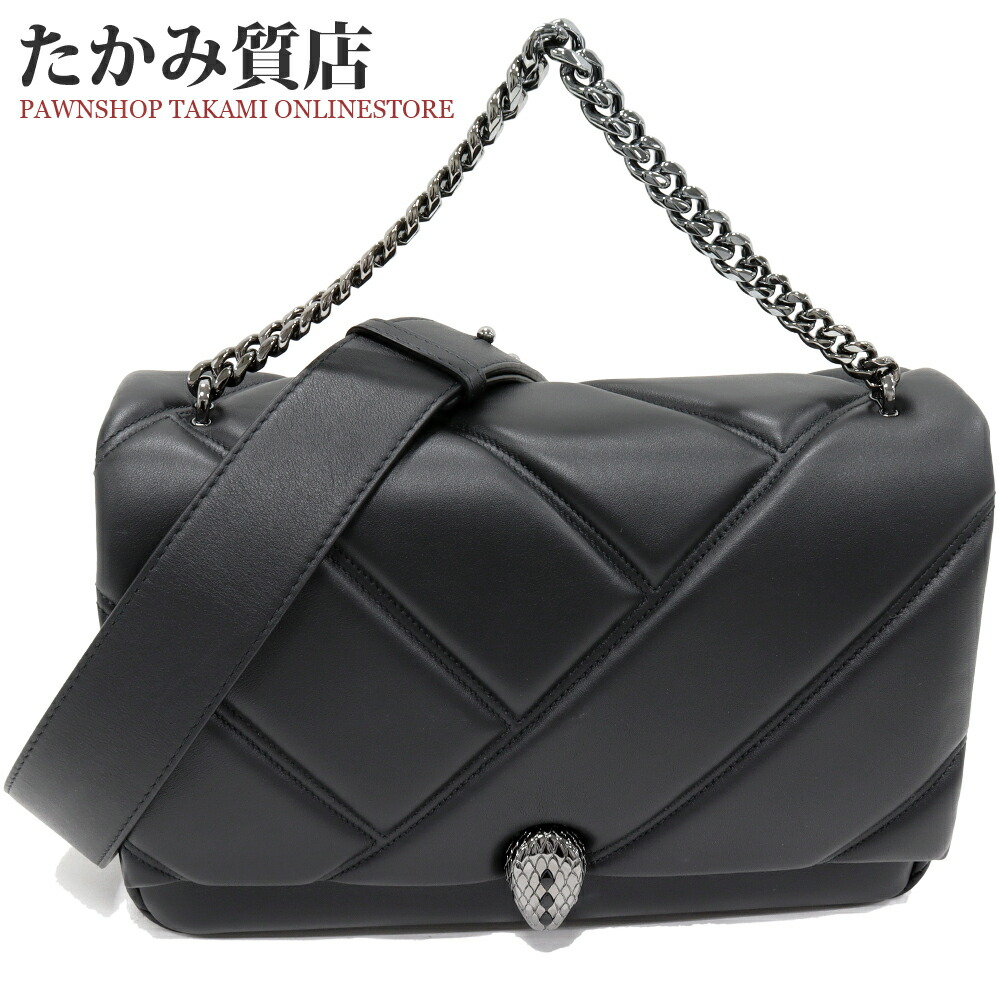 BVLGARI ショルダーバッグ 黒 レザー ウィメンズ ブラック バッグ | ブルガリ