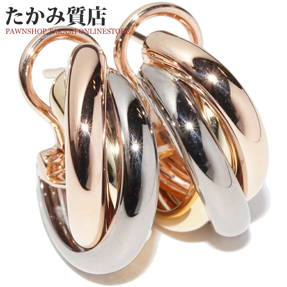 Cartier ゴールド ツイストデザイン ピアス Cartier ツイストデザイン フープピアス ゴールド シルバー