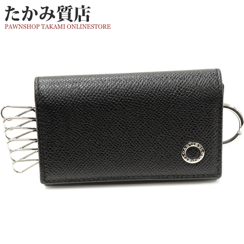 ✨未使用に近い✨　BVLGARI キーケース　ロゴマニア　クラシコ　6連　黒色 中古・古着通販】BVLGARI (ブルガリ) ロゴマニア 6連キーケース
