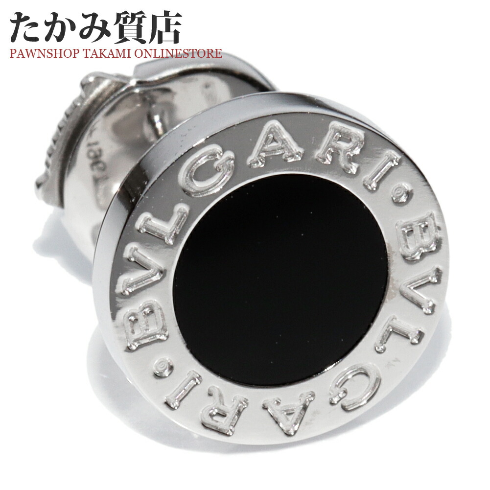 楽天市場】ブルガリ ピアス K18WG オニキス2P ブルガリブルガリピアス