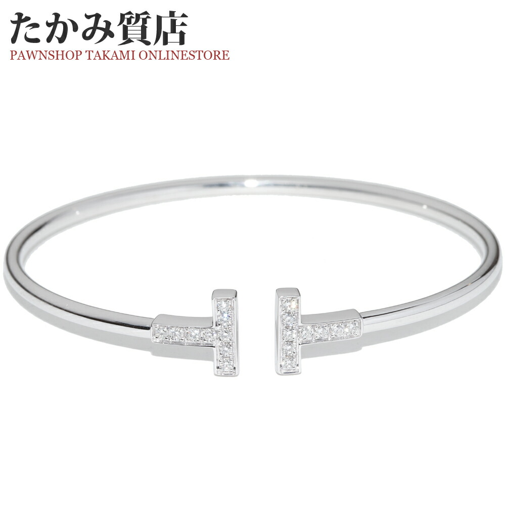 楽天市場】ティファニー ブレスレット バングル K18PG Tナロー