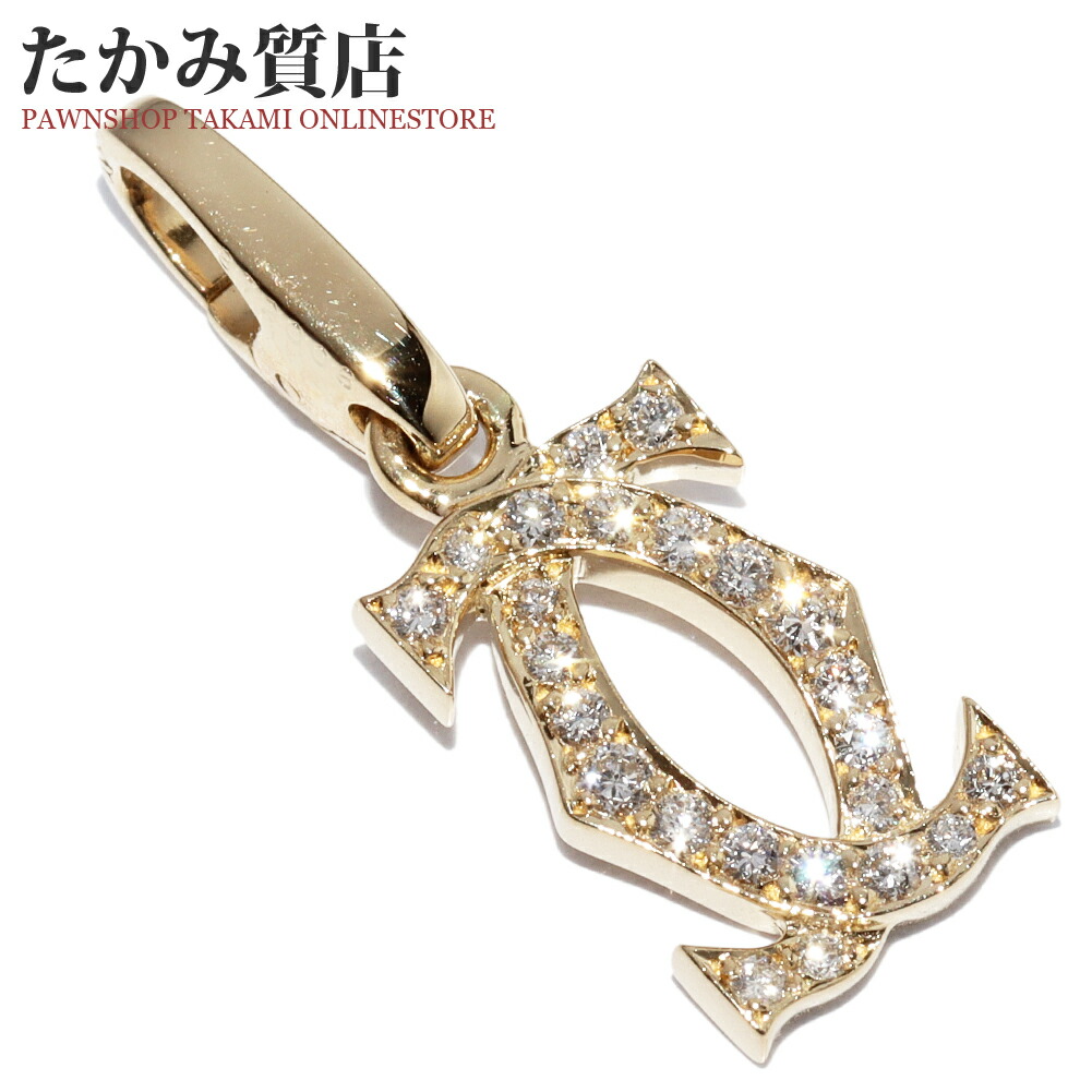 美品　Cartier　カルティエ ダイヤ ロゴチャーム　ネックレス 楽天市場】カルティエ CARTIER ナンバー13 ダイヤ チャーム K18 WG