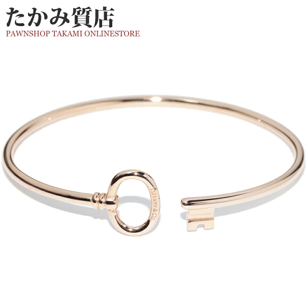 楽天市場】ティファニー ブレスレット バングル K18PG Tナロー