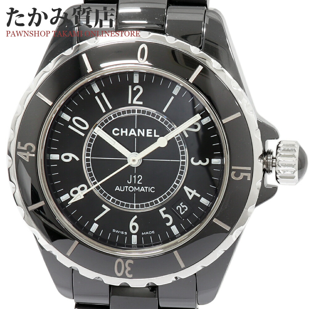 楽天市場】シャネル J12 38ミリ ブラックダイヤベゼル H0942 メンズ