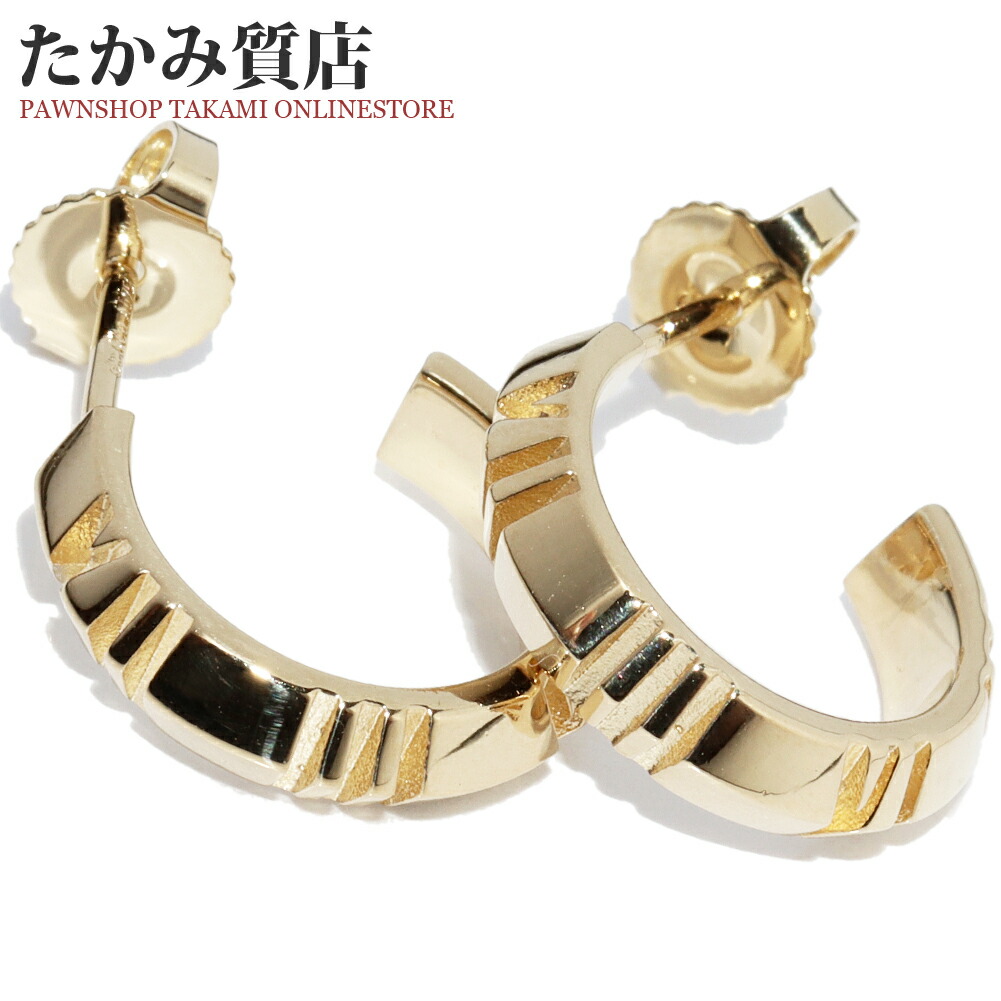 楽天市場】ティファニー ピアス K18PG アトラスx フープピアス