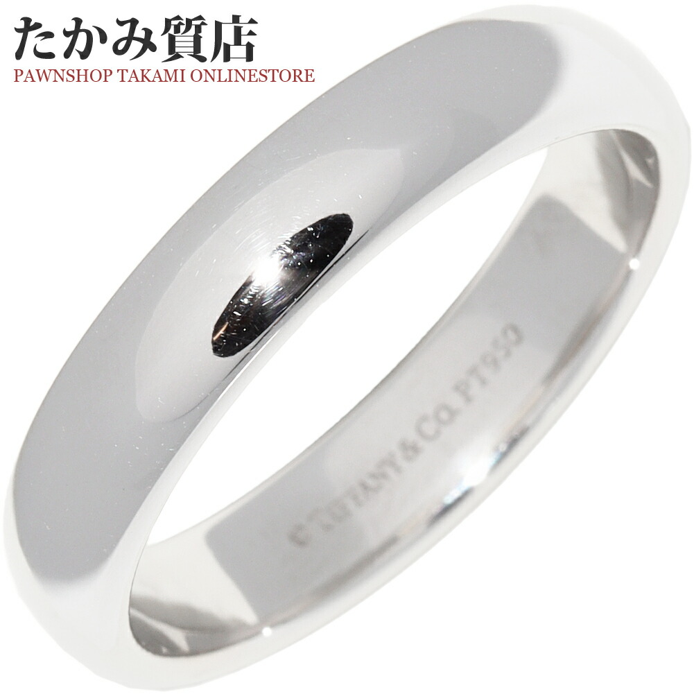 楽天市場】ティファニー 指輪 Pt950 フラットバンドリング 幅3ミリ 約