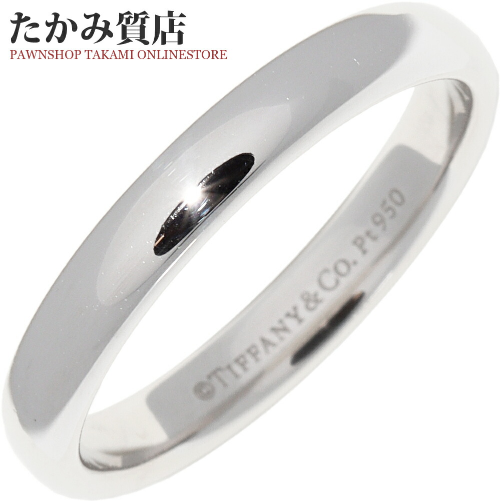 楽天市場】ティファニー 指輪 Pt950 フラットバンドリング 幅3ミリ 約