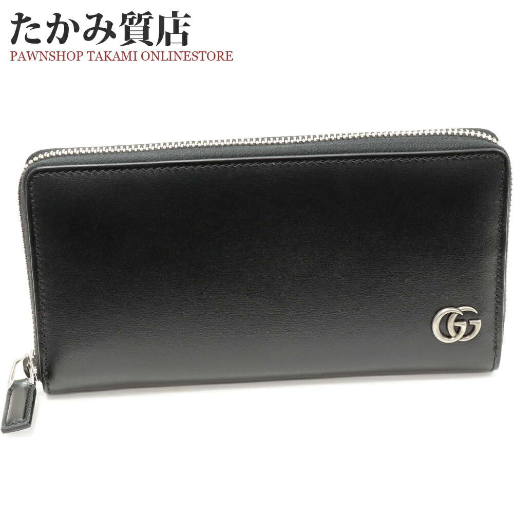 新品同様‼️ グッチ　GUCCI 財布　長財布　GGマンモート ラウンドファスナー GG Marmont グッチ 財布 GUCCI ラウンドファスナー長財布