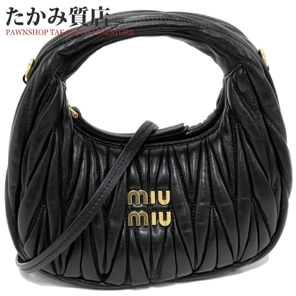 美品✨　miu miu ハンドバッグ　レザー　ミニ　ポーチ　ゴールド金具 楽天市場】ミュウミュウ ハンドバッグ ショルダーバッグ ワンダー