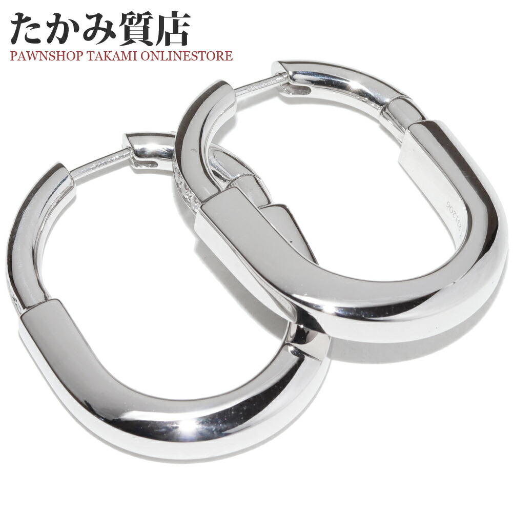 楽天市場】ティファニー ピアス K18YG オープンアトラス フープピアス