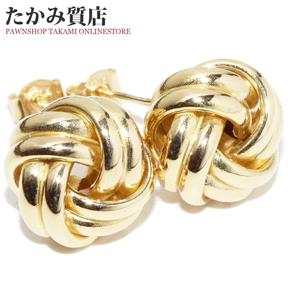 楽天市場】ウノアエレ ピアス K18YG ラブノット ピアス : たかみ質店