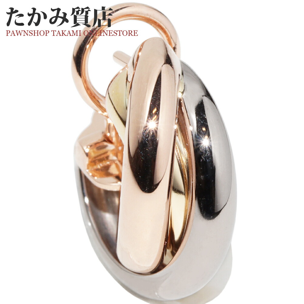 楽天市場】カルティエ ピアス K18YG K18WG K18PG トリニティピアス