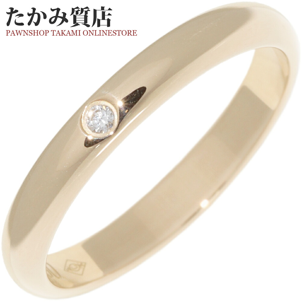 カルティエ 指輪 K18YG ダイヤ1P(0.01ct) 1895ウェディングリング クラシックウェディングリング 幅2.6ミリ B40576 #47(7号)|たかみ質店店
