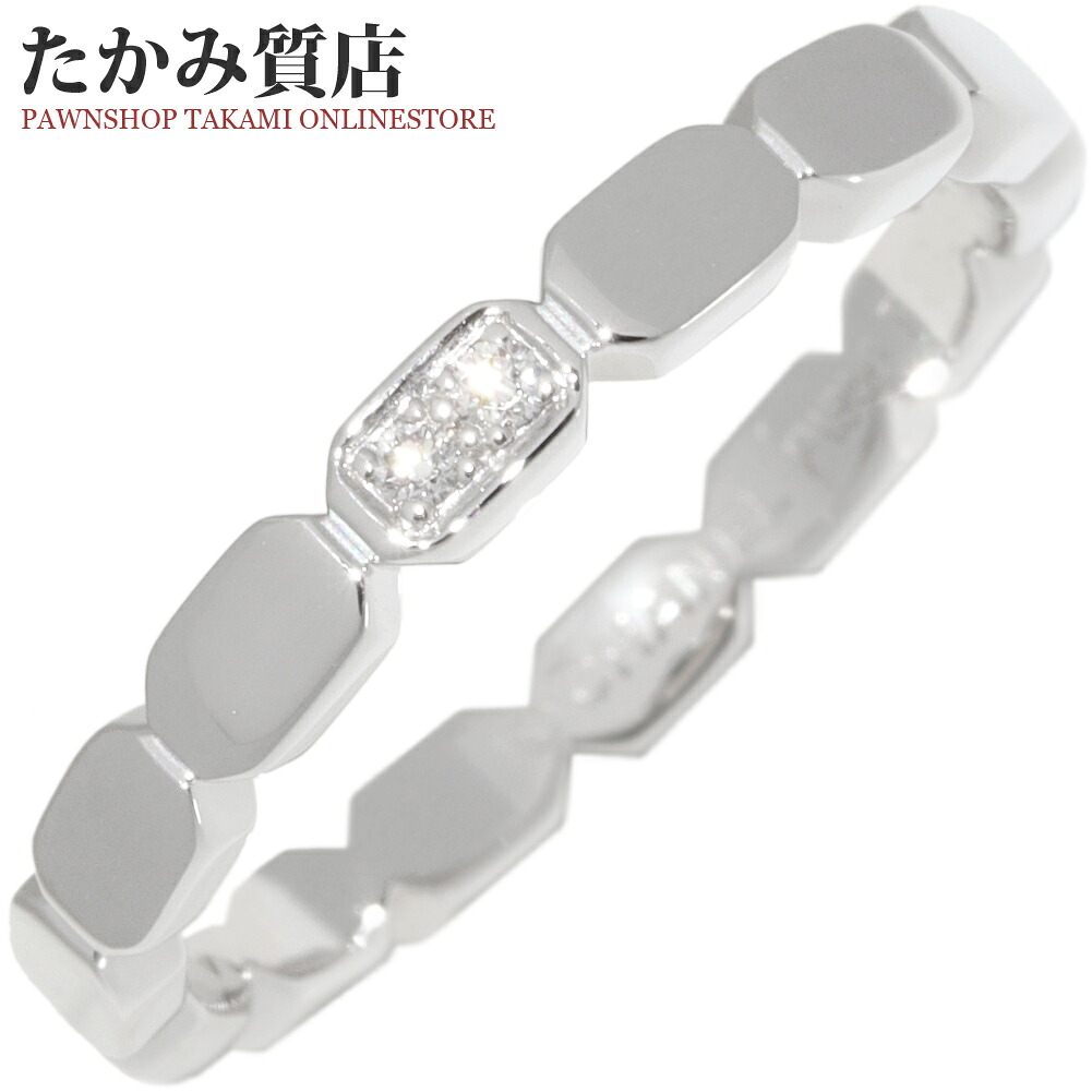 シャネル 指輪 Pt950 ダイヤ2P(約0.02ct) プルミエール プロメス マリッジリング 幅2.5ミリ J4003 #50(9.5号)|たかみ質店店