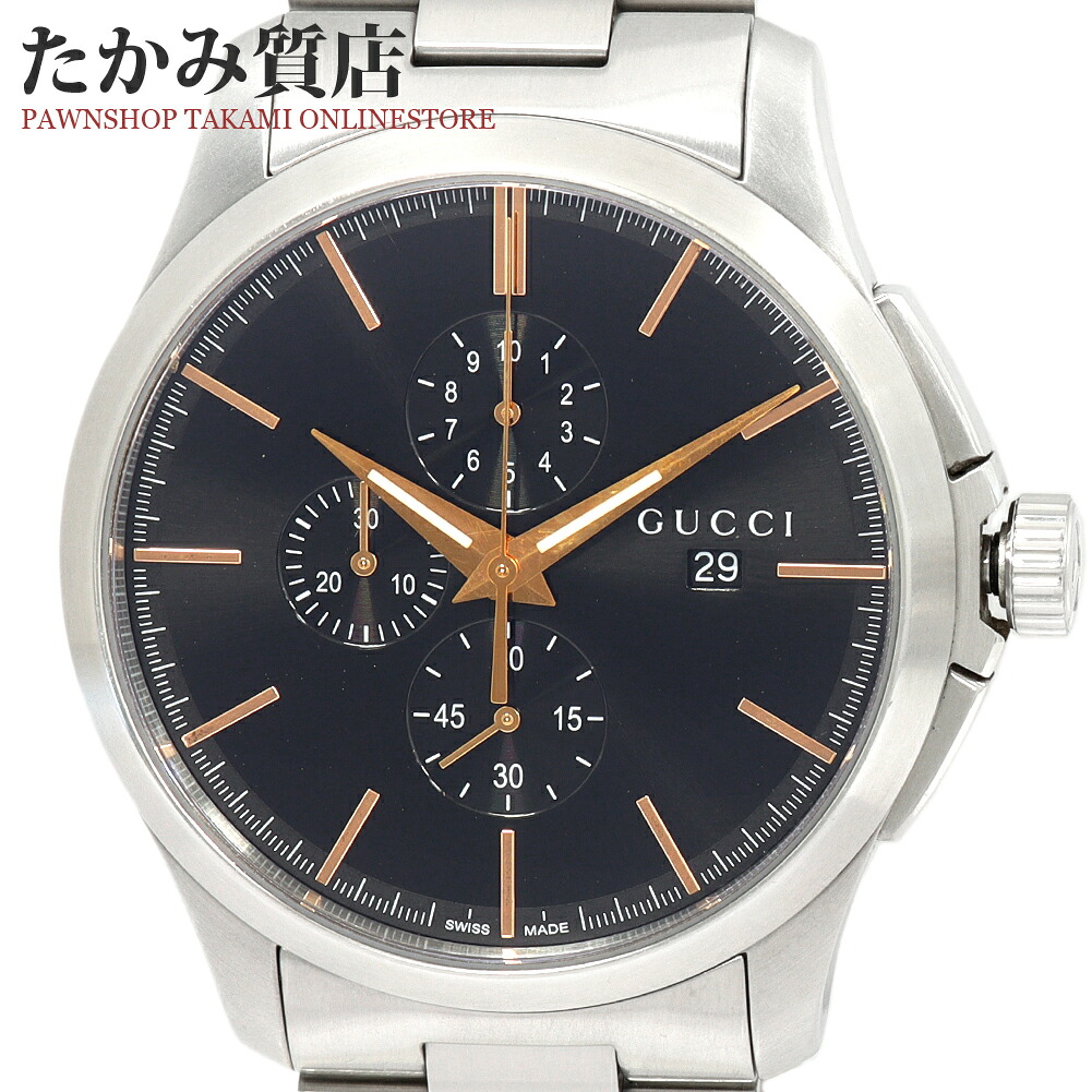 グッチ Gひと休み受け答え クロノ YA126272 126.2 メンズ