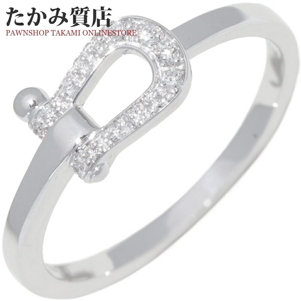 フレッド 指輪 K18WG ダイヤ14P(0.04ct) フォース10 リング スモールモデル 4B0442 #47(7号)|たかみ質店店