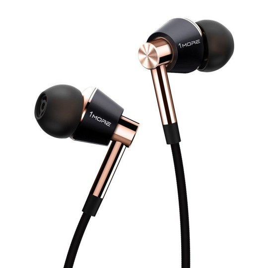 1MORE E1001 イヤ電話機 トリプル１番ウッド Hi-Res Audio 公証 インイヤー型 Hi-Fi響き ステレオ 有線 超軽さ カナル型 遠隔操作・マイクロホン付き添い人 黒いこと尖んがり消化 百貨店SALE お買い出しマラソン 買い回り