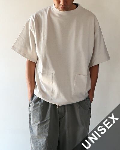 HAVERSACK ハバーサック カットソー メンズ レディース コットンヘンプ天竺 ルーズフィットプルオーバー LIGHT GREY 812625 貨物輸送無料 電子メイル便可