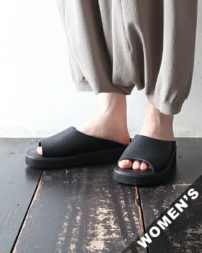 【30%OFF】Organic handloom オーガニックハンドルーム サンダル レディース RICHT - BLACK SHRINK スライドサンダル OH016493 送料無料|TAKANNA