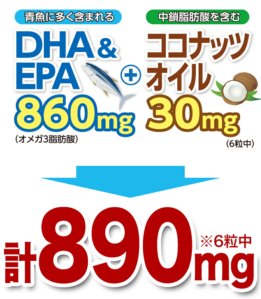 初売り DHA ココナッツオイル サプリメント 180粒入り×100個セット fucoa.cl