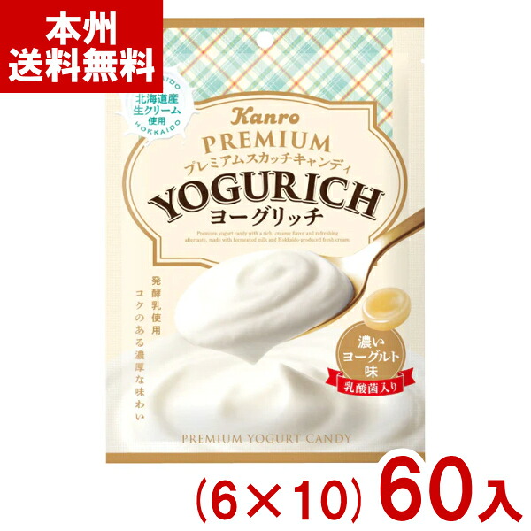 カンロ 66g ヨーグリッチキャンディ (6×10)60入 (ヨーグルトスカッチ キャンディ 飴 お菓子 景品 まとめ買い) (ケース販売)(Y10) (本州送料無料)