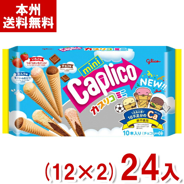 江崎グリコ 10本 カプリコミニ 大袋 (12×2)24入 (チョコレート お菓子 イベント 景品) (Y12)(本州送料無料)|ゆっくんのお菓子倉庫