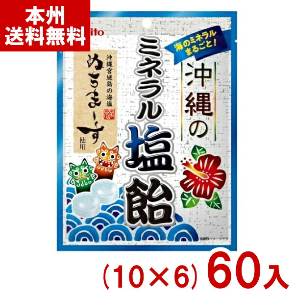 meito 名糖 80g 沖縄のミネラル塩飴 (10×6)60入 (塩分補給 ミネラル キャンディ ぬちまーす 塩 飴 お菓子 景品 まとめ買い) (Y10) (本州送料無料) 9,485円