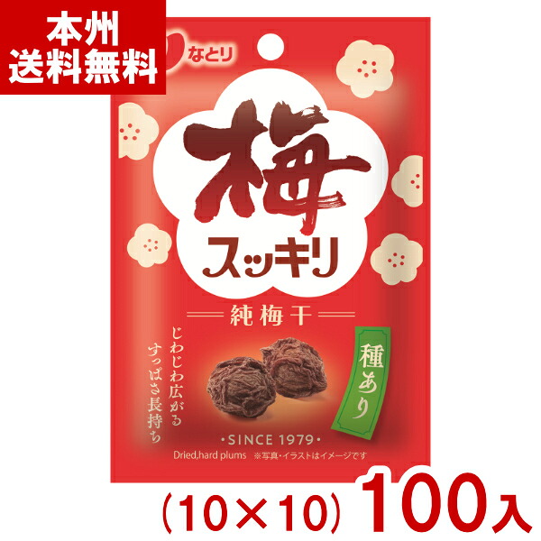 なとり 14g 梅スッキリチャック付 (10&times;10)100入 (干し梅 梅干し 熱中症対策 塩分補給) (Y10) (本州送料無料)｜ゆっくんのお菓子倉庫 7,756円