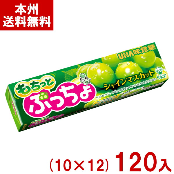 味覚糖 10粒 ぷっちょスティック もちっとシャインマスカット (10×12)120入 (ソフトキャンディ お菓子) (ケース販売)(Y80) (本州送料無料)