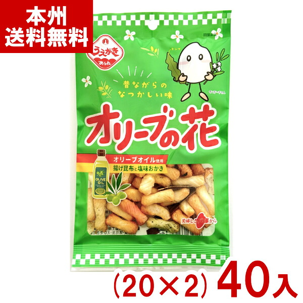植垣米菓 33g オリーブの花 (20×2)40入 (おかき 米菓 塩味 お菓子 おやつ 景品 まとめ買い) (2ケース販売)(Y10) (本州送料無料) 4,264円