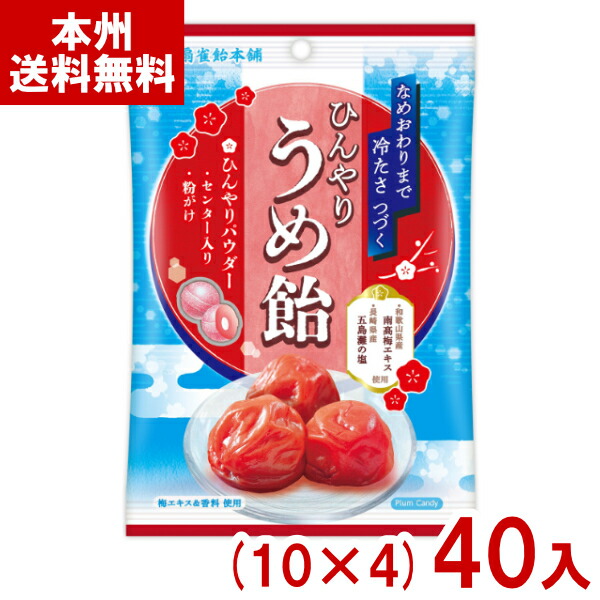 扇雀飴本舗 70g ひんやりうめ飴 (10×4)40入 (梅 キャンディ ウメ 飴 お菓子 個包装 景品 まとめ買い) (Y80) (本州送料無料)