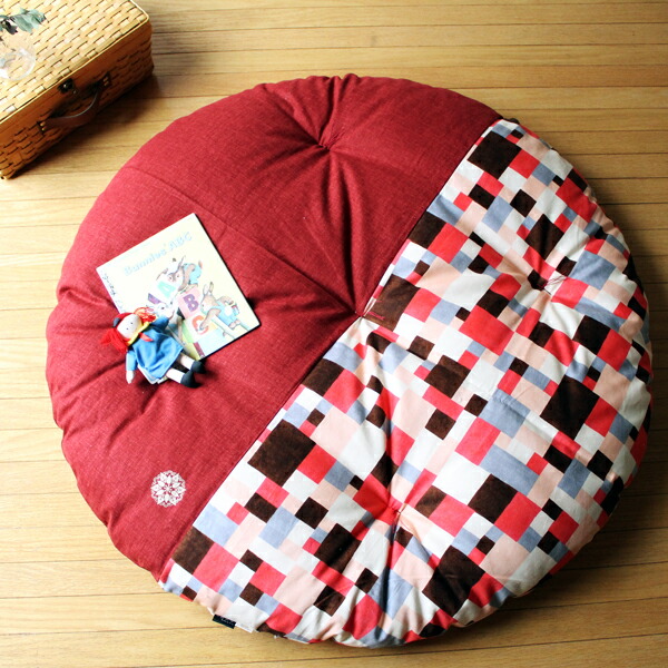 赤ちゃん 綿100 赤ちゃん かわいい せんべい座布団 プレゼント お昼寝マット 名入れ 北欧 かわいい クッション プレイマット クッション 座布団 せんべい座布団 かわいい おしゃれ 出産祝い 洛中高岡屋 丸 おしゃれ クッション プレゼント 366日の花個紋 京都 綿100