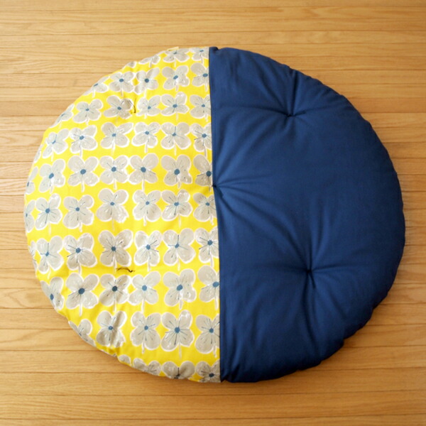 丸 座布団 ベビー用寝具 ベッド ツートン 名入れ 円形 北欧 おしゃれ プレゼント 赤ちゃん 赤ちゃん 出産祝い 北欧 100cm クッション かわいい 京都 洛中高岡屋 日本製 綿100 せんべい座布団 座布団 丸 100cm 円形 クッション プレイマット お昼寝マット ツートン 出産