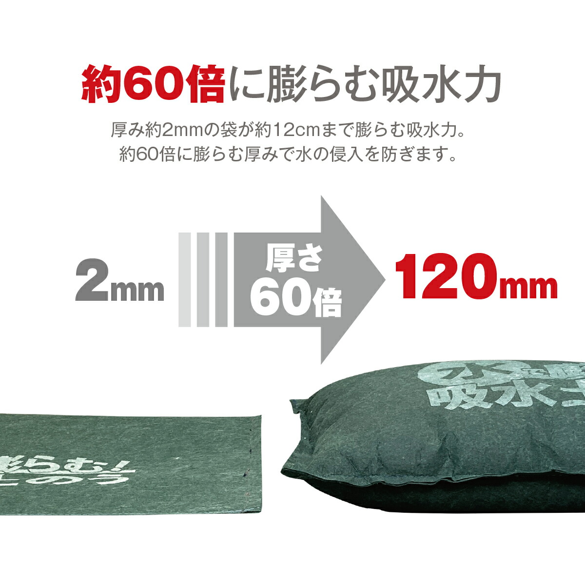 人気新品 土のう 土嚢 水で膨らむ土のう 枚入り 袋 土のいらない 土のう袋 土嚢袋 水害対策 防災グッズ W Donou Qdtek Vn