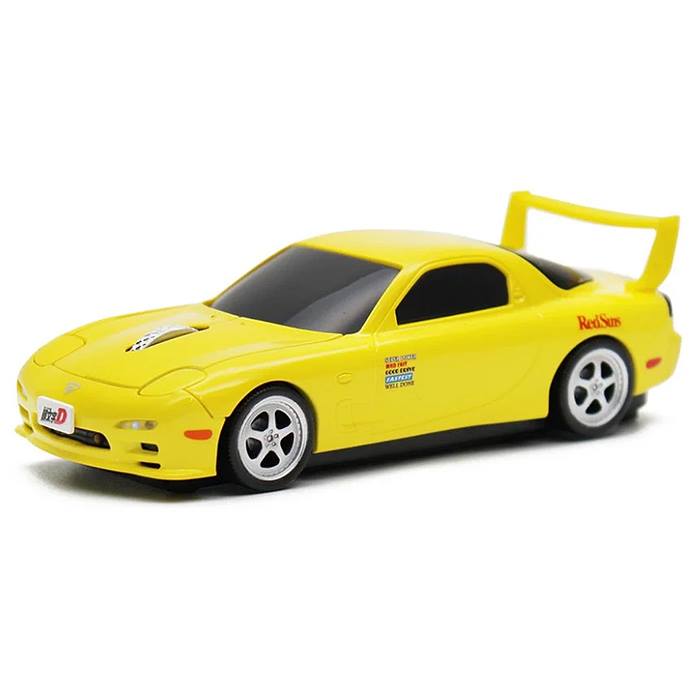 マウス 無線電池式 マツダ RX-7 FD3S型 頭文字D FD1巻版 イエロー 高橋啓介バージョン 431046 イニシャルD MAZDA 特製マウスパッド付 車型マウス ワイヤレス メーカー公認カーマウス 車 かわいい pc パソコン パソコン周辺機器 デザイン おしゃれ カッコイイ リアル画像