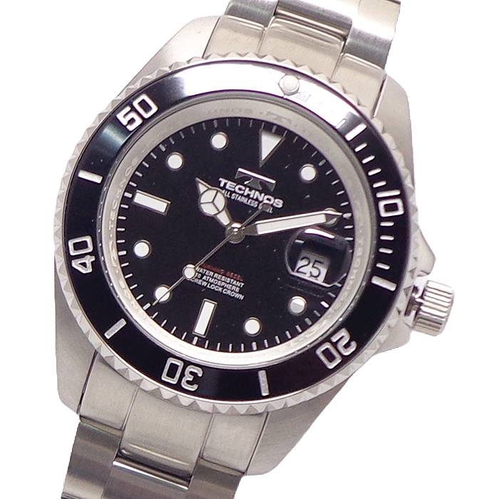 楽天市場】TECHNOS テクノス 10気圧防水 セラミックベゼル・マリーン