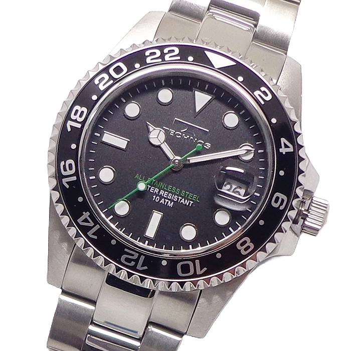 楽天市場】TECHNOS テクノス 10気圧防水 セラミックベゼル・マリーン