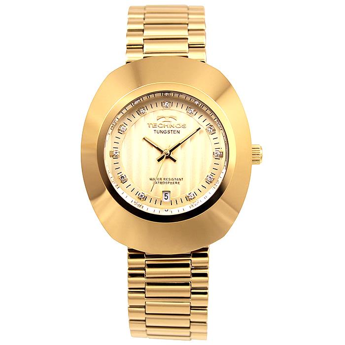 78テクノス] 腕時計 タングステン デイト T9C12GB メンズ Amazon.co.jp: [テクノス] 腕時計 タングステン デイト T9C12GM