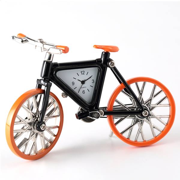ミニチュア 置時計 自転車 C3005-OG オレンジ 橙色 クロック コレクション 時計 小さい かわいい ギフト プレゼント 贈り物 お祝い インテリア雑貨 バラエティ雑貨 ステーショナリー 書斎 リビング 応接室 オフィス 置物