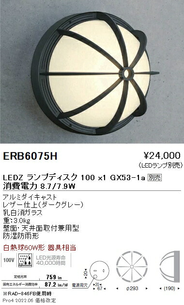 最新人気 遠藤照明 ERG5079W 施設照明 LEDアウトドアブラケットライト